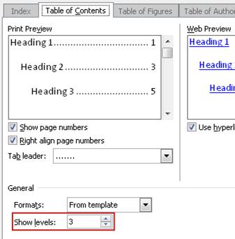 get .... numbers in line in microsoft word 2010 mac for table of contents
